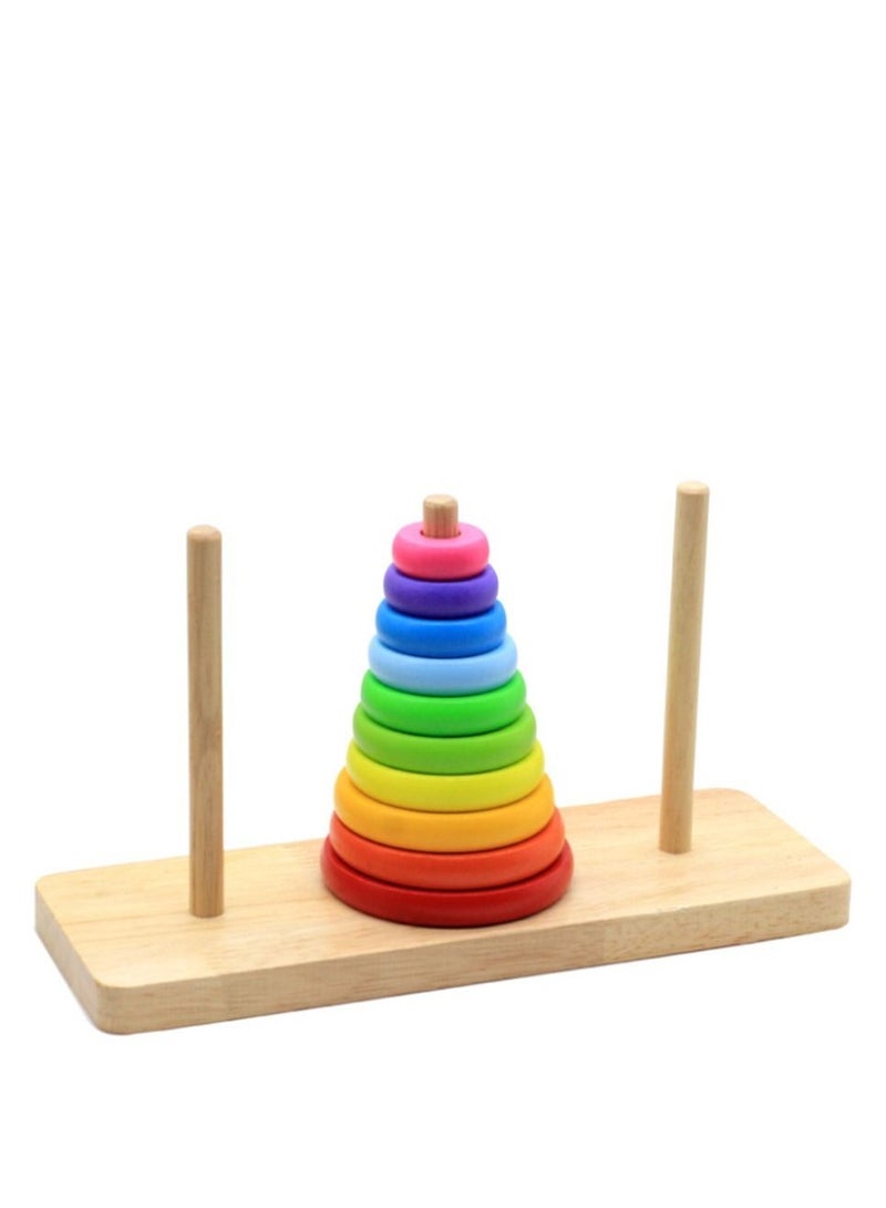 NIBEMINENT Hanota Wooden 10 Layers Of Educational Children Thinking Training Toys  - Image 1