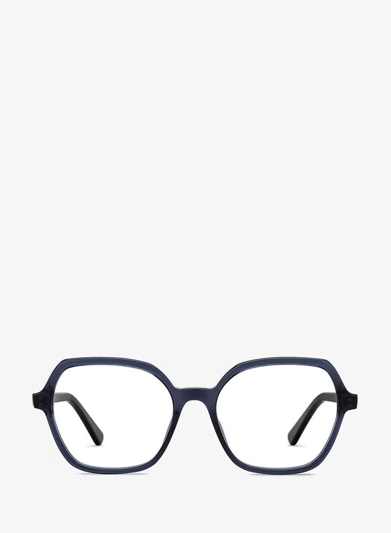 Lenskart Blu LENSKART BLU | Zero Power Blue Cut Computer Glasses | Anti Glare, Lightweight & Blocks Harmful Rays | UV Protection Specs | Blue Transparent | Men & Women | Small | LB E16060