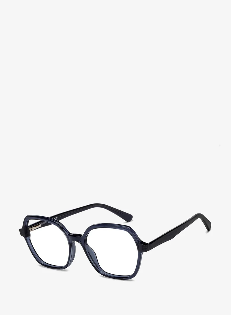 Lenskart Blu LENSKART BLU | Zero Power Blue Cut Computer Glasses | Anti Glare, Lightweight & Blocks Harmful Rays | UV Protection Specs | Blue Transparent | Men & Women | Small | LB E16060