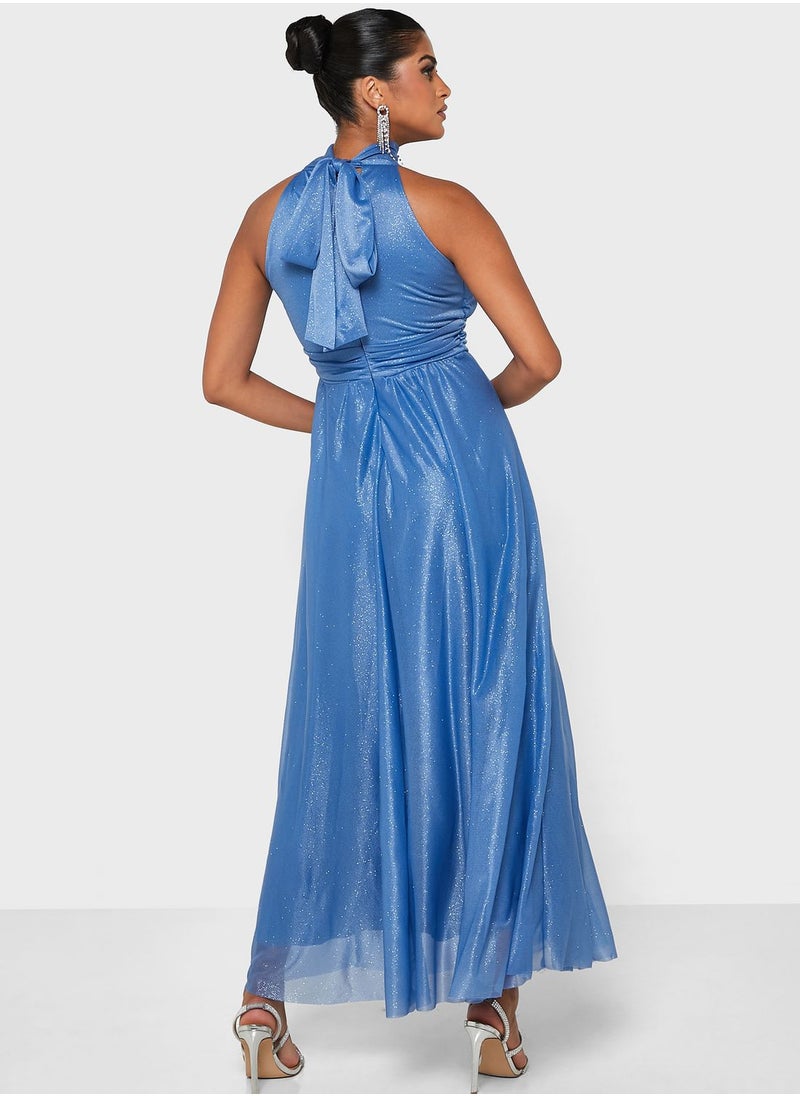 Ella Limited Edition - Halter Neck Shimmer Dress - Image 1