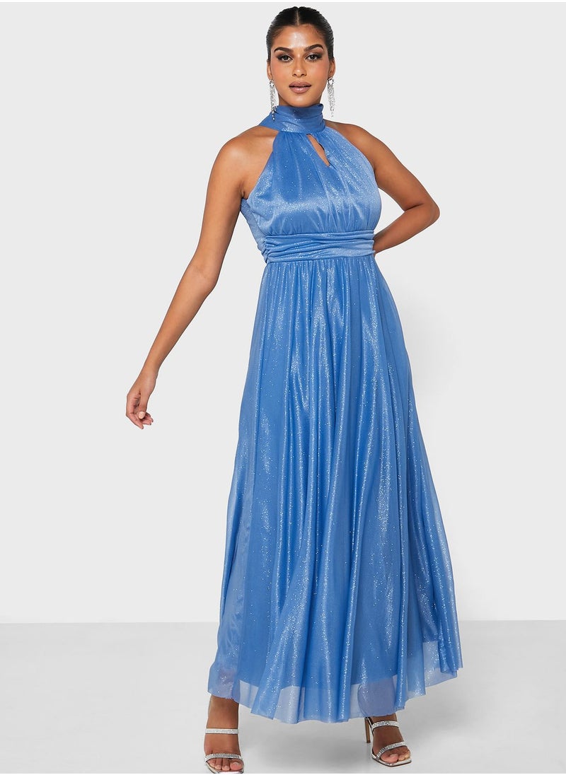 Ella Limited Edition - Halter Neck Shimmer Dress - Image 1