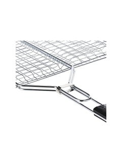 GO2CAMPS Bbq Grill With Wooden Handle Large | Alsaqer Bbq Grill Net With Wooden Handle | Barbecue Grill Tool For Burger,Meat,Fish,Vegetable,Steak Meat Shrimps For Camping And Picnic Trips.  - Image 4