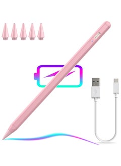 FARROBIZZ iPad Pencil 2.5X Fast Charge Tilt Sensitivity Compatible with 2018-2024 iPad Pro 12.9/11/13-inch M4, Apple Pencil Work for iPad 6/7/8/9/10th Gen, iPad Mini 6/5th, iPad Air 3/4/5/M2 (Pink)  - Image 1