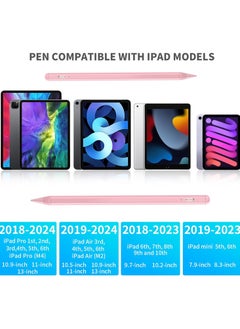 FARROBIZZ iPad Pencil 2.5X Fast Charge Tilt Sensitivity Compatible with 2018-2024 iPad Pro 12.9/11/13-inch M4, Apple Pencil Work for iPad 6/7/8/9/10th Gen, iPad Mini 6/5th, iPad Air 3/4/5/M2 (Pink)  - Image 2
