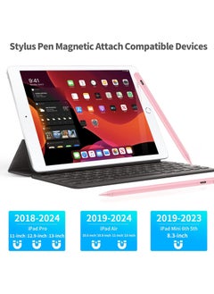 FARROBIZZ iPad Pencil 2.5X Fast Charge Tilt Sensitivity Compatible with 2018-2024 iPad Pro 12.9/11/13-inch M4, Apple Pencil Work for iPad 6/7/8/9/10th Gen, iPad Mini 6/5th, iPad Air 3/4/5/M2 (Pink)  - Image 3