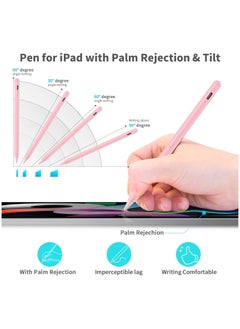 FARROBIZZ iPad Pencil 2.5X Fast Charge Tilt Sensitivity Compatible with 2018-2024 iPad Pro 12.9/11/13-inch M4, Apple Pencil Work for iPad 6/7/8/9/10th Gen, iPad Mini 6/5th, iPad Air 3/4/5/M2 (Pink)  - Image 4