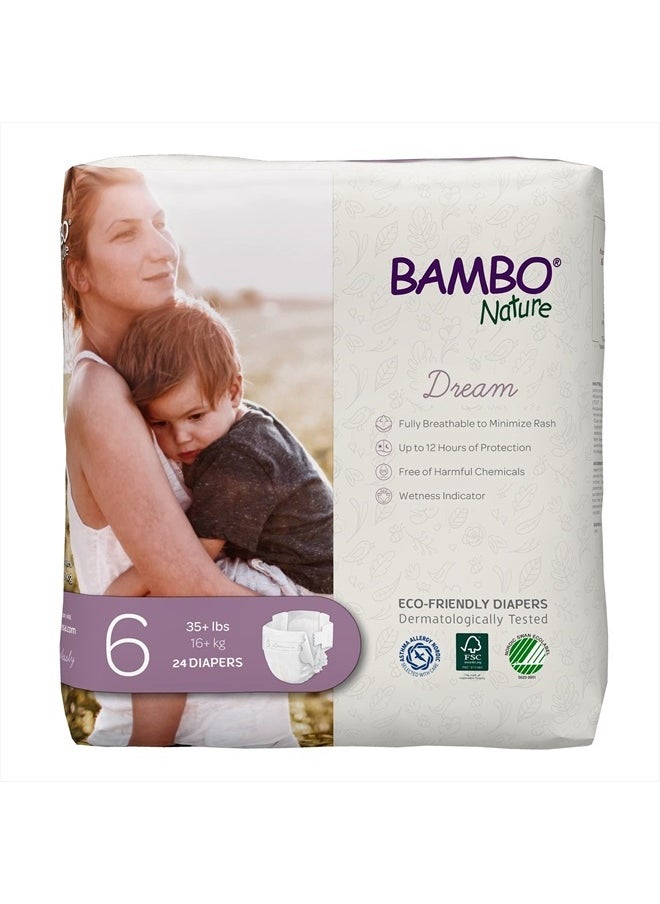 BAMBO NATURE Premium Baby Diapers (SIZES 0 TO 6 AVAILABLE), Size 6, 24 Count  - Image 1