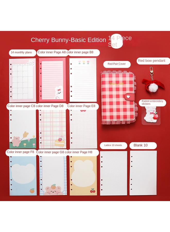 Bluejw DHZ Hand Ledger Gift Box Hand Ledger Suit Cute Girl's Heart Loose-leaf Notebook Tool Full Set Of Girl's Hand - Image 1