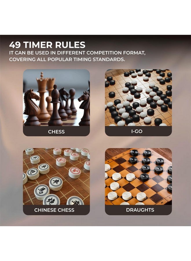 Nivia Chess Clock for Professional Board Games, Large Display, Digital Clocks, Chess Clocks, Game Timer, Chess Clock, and Board, Count Up/Countdown, Material-Solid Plastic Digital Clock (Black) - Image 4