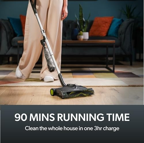 Gtech SW22 Cordless Lithium Carpet and Hardwood Floor Sweeper - Cordless Adjustable Vacuum - Up to 90 Minutes of Runtime - Rechargeable 7.4v Li-ion Battery - Lightweight (3 lbs.) - Image 5