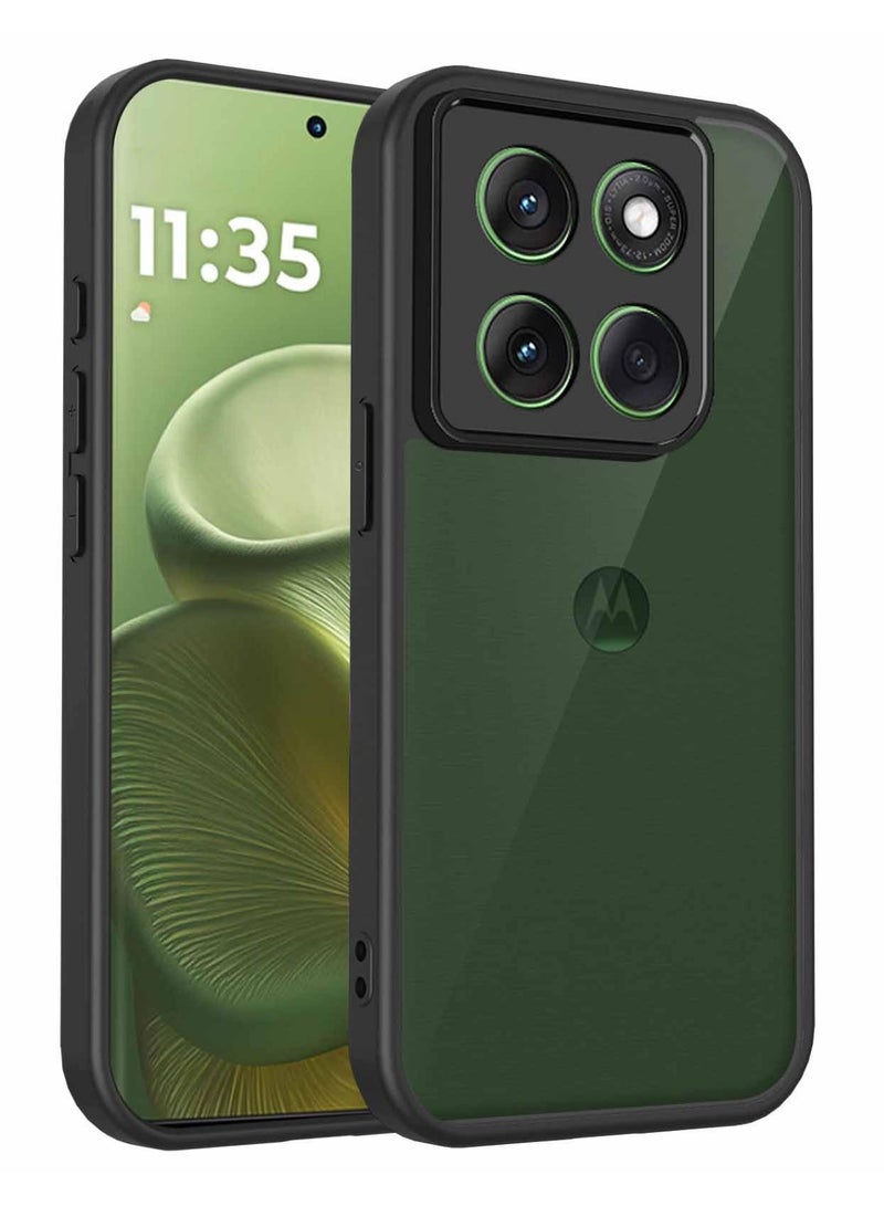 general Case Compatible with Motorola Moto Edge 70 2025 Cover, Ultra-thin Ultralight Flexible Silicone Frame + Clear Acrylic Back Lens Protection Case - Image 1