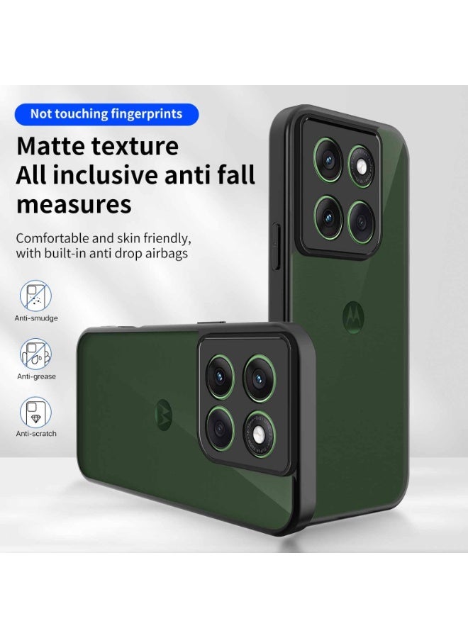 general Case Compatible with Motorola Moto Edge 70 2025 Cover, Ultra-thin Ultralight Flexible Silicone Frame + Clear Acrylic Back Lens Protection Case - Image 2