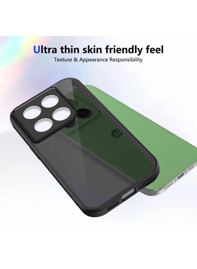 general Case Compatible with Motorola Moto Edge 70 2025 Cover, Ultra-thin Ultralight Flexible Silicone Frame + Clear Acrylic Back Lens Protection Case - Image 3