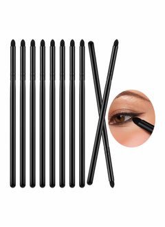 Eyeliner Smudge Brush, 10 Pcs Soft Makeup Tools Eyeshadow Applicators Blending Brush for Makeup Sponge Brush Eye Pencil Brush for Women Blending Eye Shadow Liner, 5.2 Inch