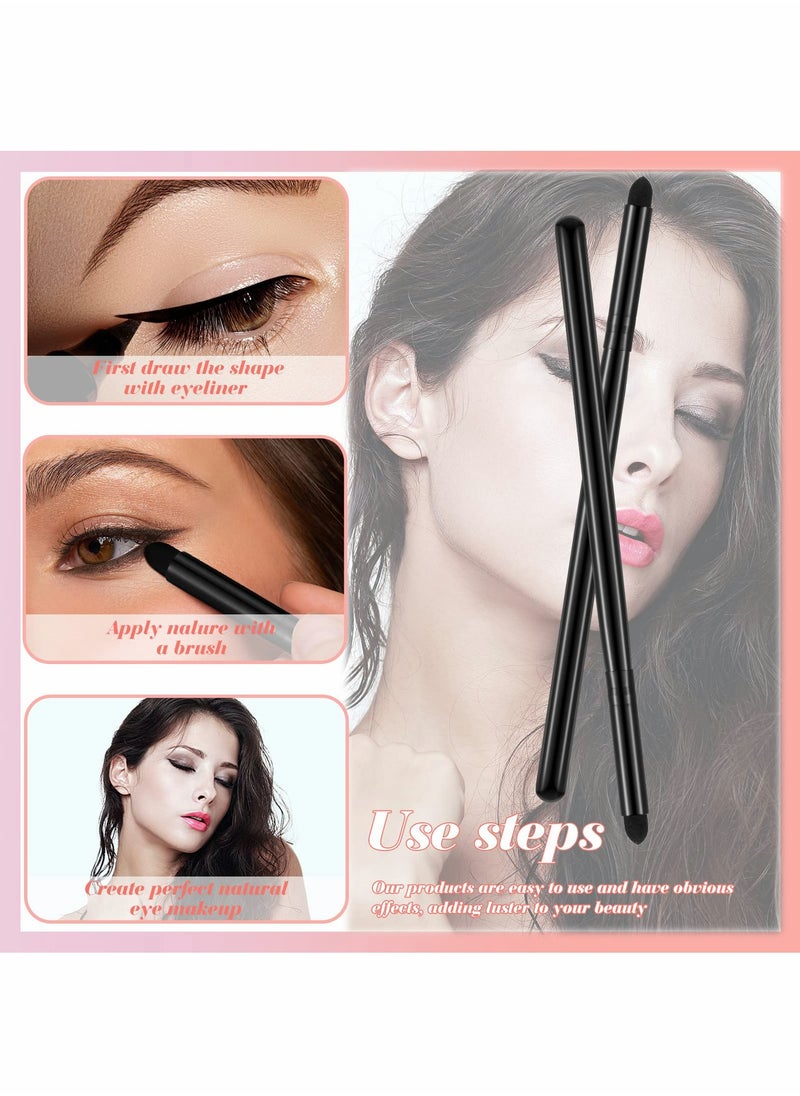 Excefore - Eyeliner Smudge Brush, 10 Pcs Soft Makeup Tools Eyeshadow Applicators Blending Brush for Makeup Sponge Brush Eye Pencil Brush for Women Blending Eye Shadow Liner, 5.2 Inch - Image 1
