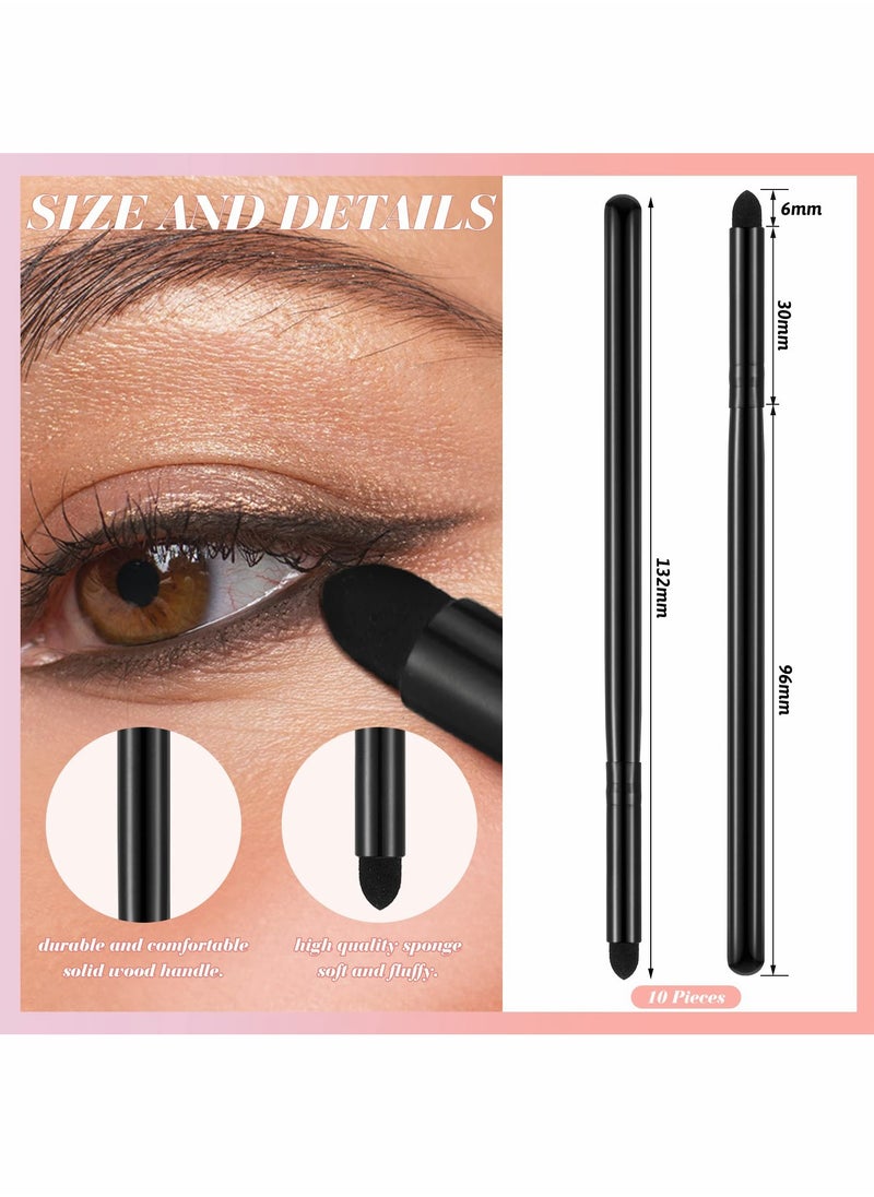Excefore - Eyeliner Smudge Brush, 10 Pcs Soft Makeup Tools Eyeshadow Applicators Blending Brush for Makeup Sponge Brush Eye Pencil Brush for Women Blending Eye Shadow Liner, 5.2 Inch - Image 1