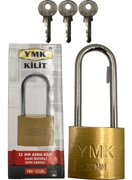 Kl Home Yuma YMK-1232BL 32MM Long Hook Padlock Yellow  - Image 4