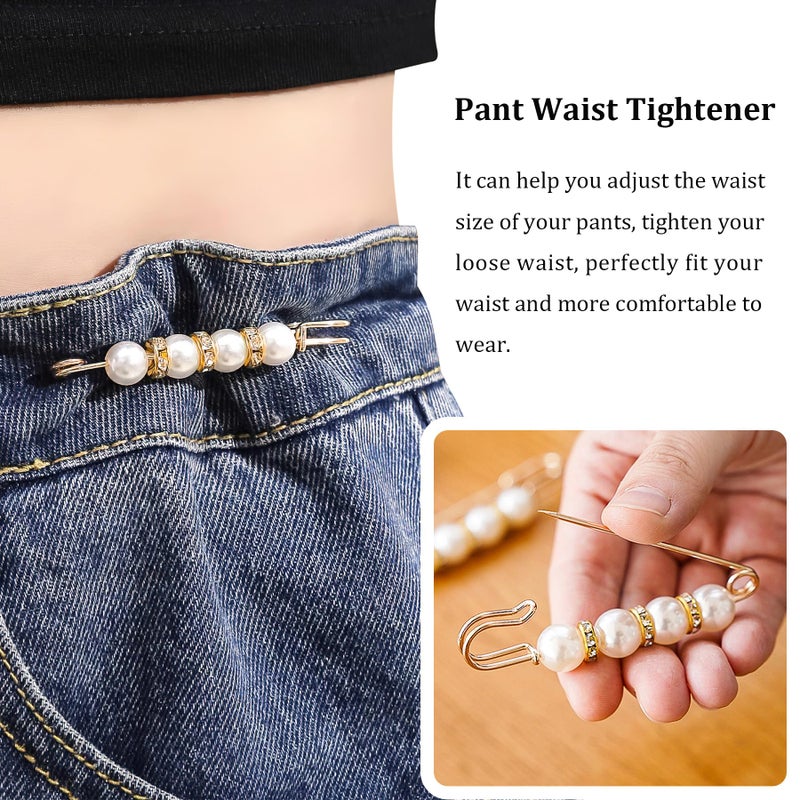 Philbinden 32Pcs Pant Waist Tightener,Adjustable Detachable Decorative Waist Buckles, Jeans Buttons for Crystal Pants - Image 3