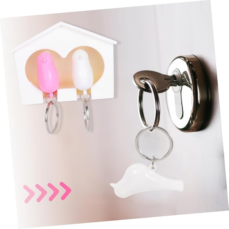 Decorative Bird Key Holder Wall Mount Keychain Organizer For Home Door Entryway Random Color - Image 4