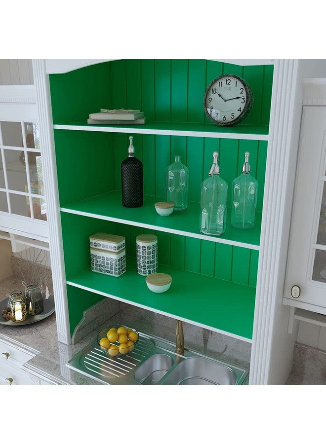 صن بيرد ورق حائط أخضر غير لامع قابل للتقشير واللصق ورق اتصال أخضر عتيق مقاوم للماء ذاتي اللصق وقابل للإزالة لجدران غرف النوم (24 × 48 بوصة) - Image 5