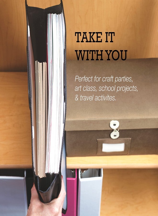 Samsill 12x12 Paper and Scrapbook Storage Organizer, Transparent, Expandable, Hook and Loop Closures, Padded Handle, Holds Scrapbook and Craft Paper, Vinyl and Mats, Photos, Cardstock - Image 4