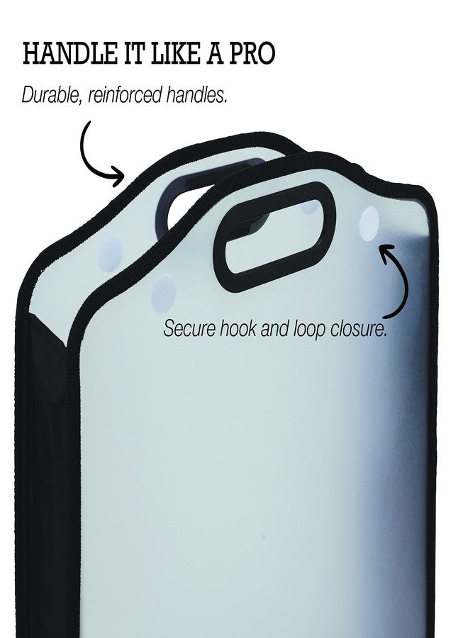 Samsill 12x12 Paper and Scrapbook Storage Organizer, Transparent, Expandable, Hook and Loop Closures, Padded Handle, Holds Scrapbook and Craft Paper, Vinyl and Mats, Photos, Cardstock - Image 2