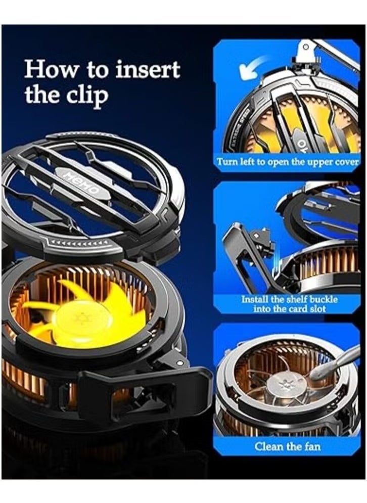 Memo 15W Phone Radiator Cooling Fan, Magnetic Cooler for Phone, Tablet, and Laptop – Metal Tablet Stand and Radiator for Enhanced Cooling Performance - Image 5