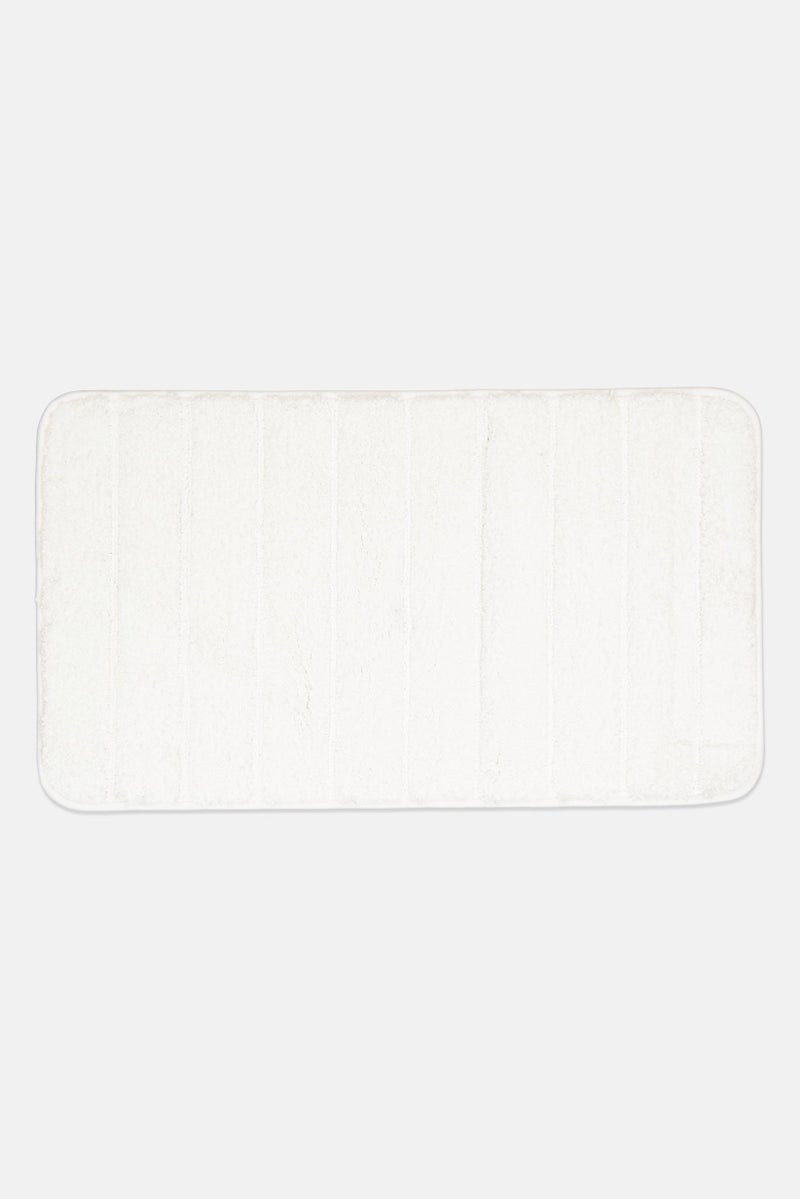 Bebe Home Micro Fiber Bottom Bathroom Mat, White - Image 1