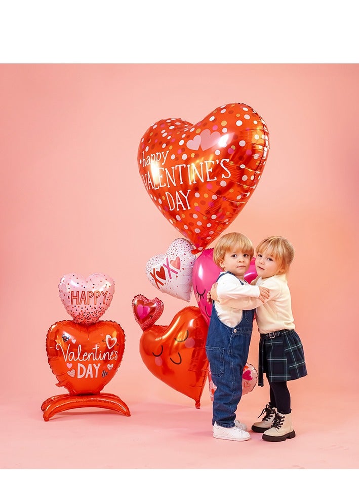 Betallic 58" Foil Balloon Delivery Valentine Happy Hearts - Image 2