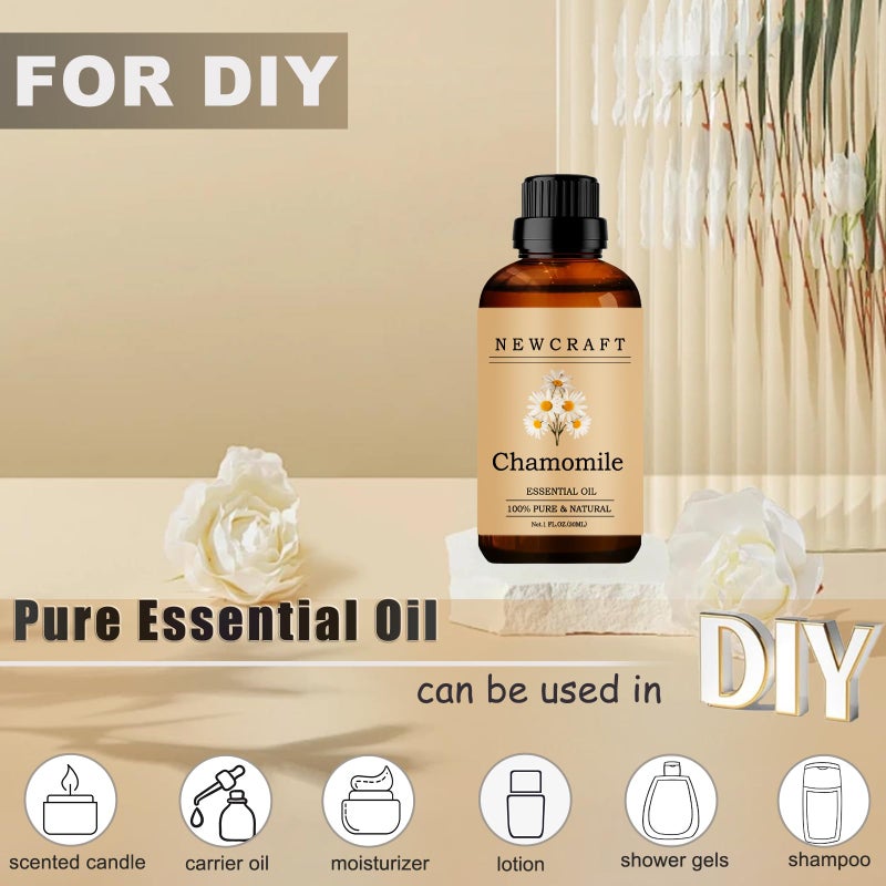 NewCraft Chamomile Essential Oils, 100% Pure and Natural Essential Oil for Aromatherapy Diffuser - Chamomile/1 Fl Oz - Image 5