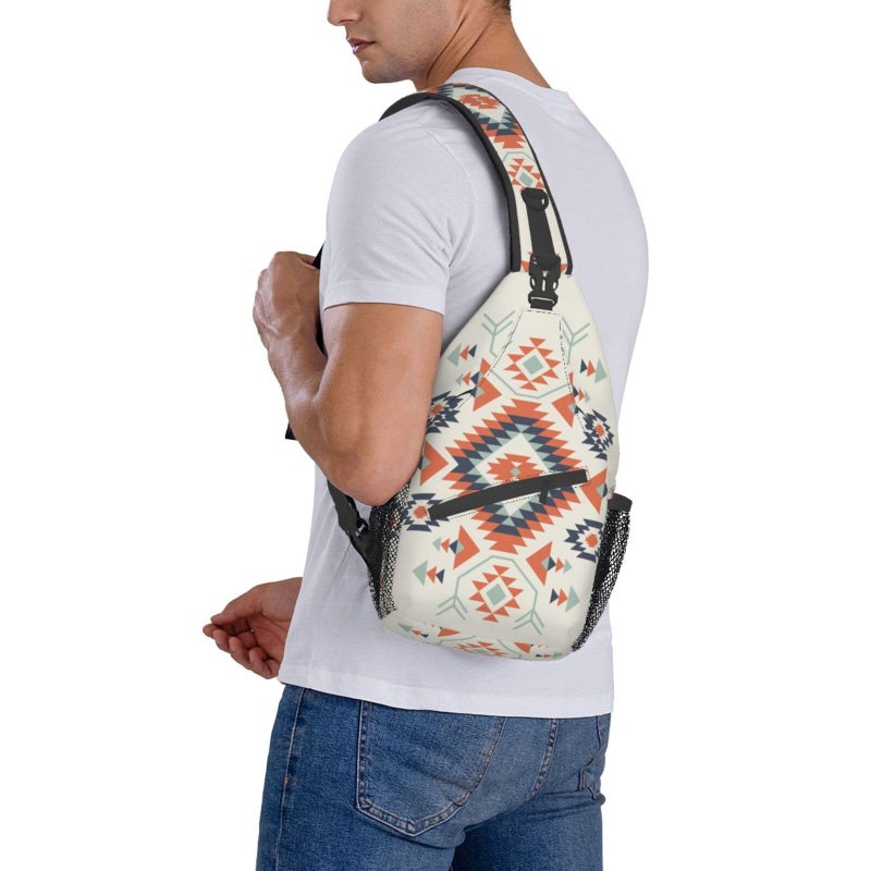 Betyiwling Aztec Sling Backpack Unisex Crossbody Chest Bag Shoulder Chest Bag For Women Men Hiking Travel - Image 3