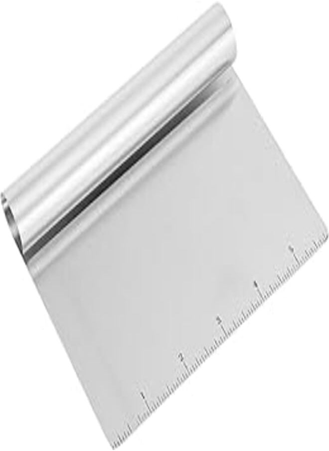 Cabilock Cabilock Stainless Steel Bench Scraper Chopper Kitchen Scraper Cake Dough Pizza Food Cutters Multipurpose Kitchen Utensil 