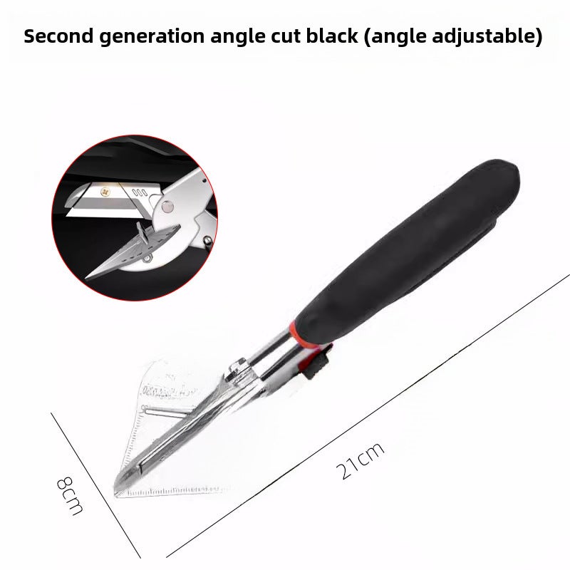 Universal multi-function right angle shear 45 degree 90 degree U-shaped edge sealing card strip angle scissors wire slot shear buckle strip woodworking shear(Special train angle scissors) - Image 1