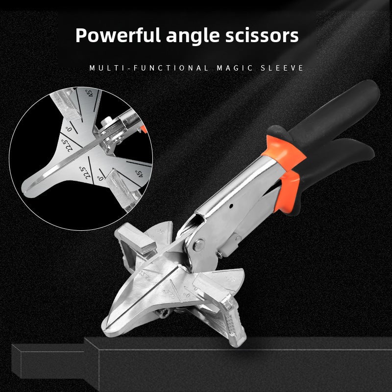Universal multi-function right angle shear 45 degree 90 degree U-shaped edge sealing card strip angle scissors wire slot shear buckle strip woodworking shear(Special train angle scissors) - Image 4