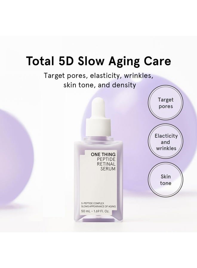 ONE THING Peptide Retinal Serum, Vitamin A, Faster Acting than Retinol, Retinaldehyde, Smooths Wrinkles, Refines Pores and Improves Elasticity, Korean Skincare 1.69 Fl.Oz, 50ml - Image 2