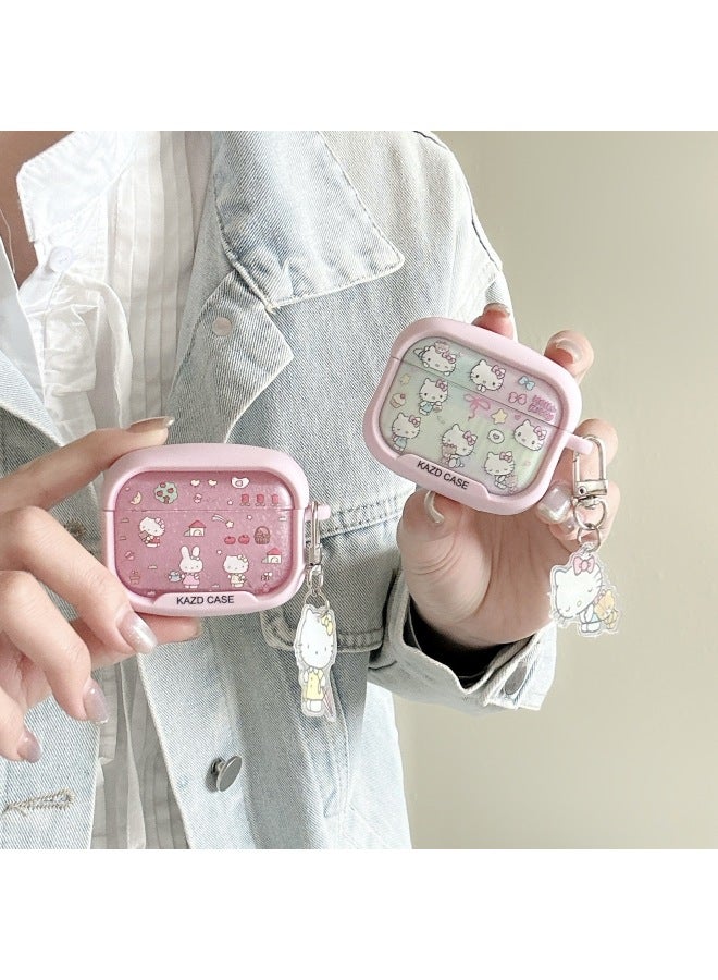 Hello Kitty Bear For AirPods4 For Apple 2/3 Generation Pro2 Bluetooth Wireless Headset Cute-Color:Lemon Yellow Bear Kt Single Shell-Applicable Models:Airpods 1/2 Generation - Image 3