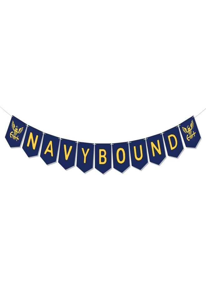DodelyGz Navy Bound Paper Banner,Boot Camp Banner For Military Recruits Navy Farewell Party Welcome Ceremony Party - Image 1