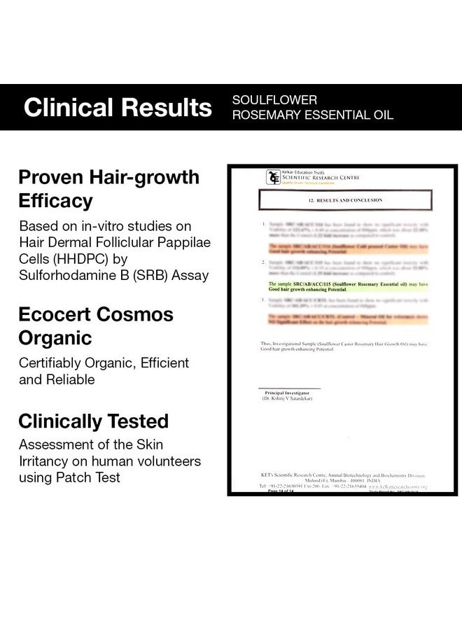Soulflower Rosemary Essential Oil For Hair Growth, Hair Fall Control & Nourishment, Skin Care | 100% Pure, Natural, Undiluted Clinically Tested & Ecocert Organic Certified | 15Ml Each (Pack Of 3) - Image 3