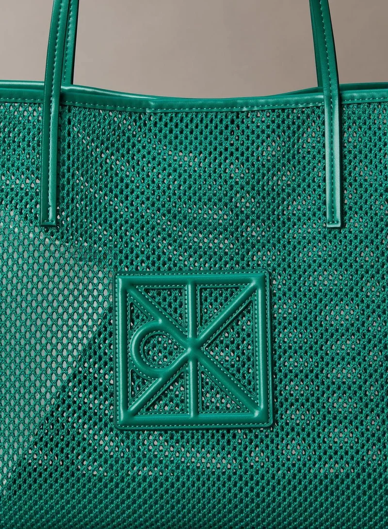 Calvin Klein Enchanted Forest Emblem Logo Mesh Tote Bag for Women | Best Price UAE