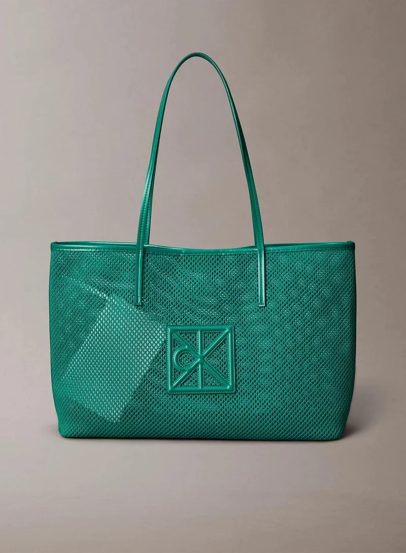 Emblem Logo Mesh Tote Bag