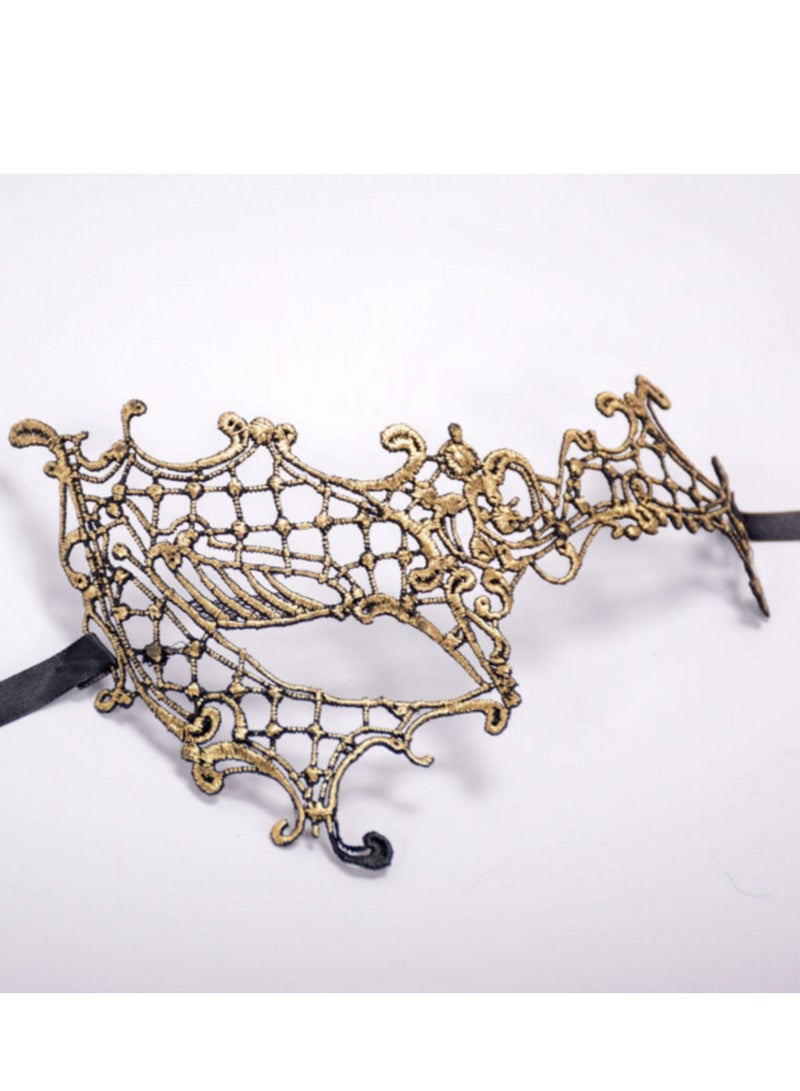 Loquat 5 PCS Masquerade Party Prom Lace Cut Out Eye Mask - Image 3