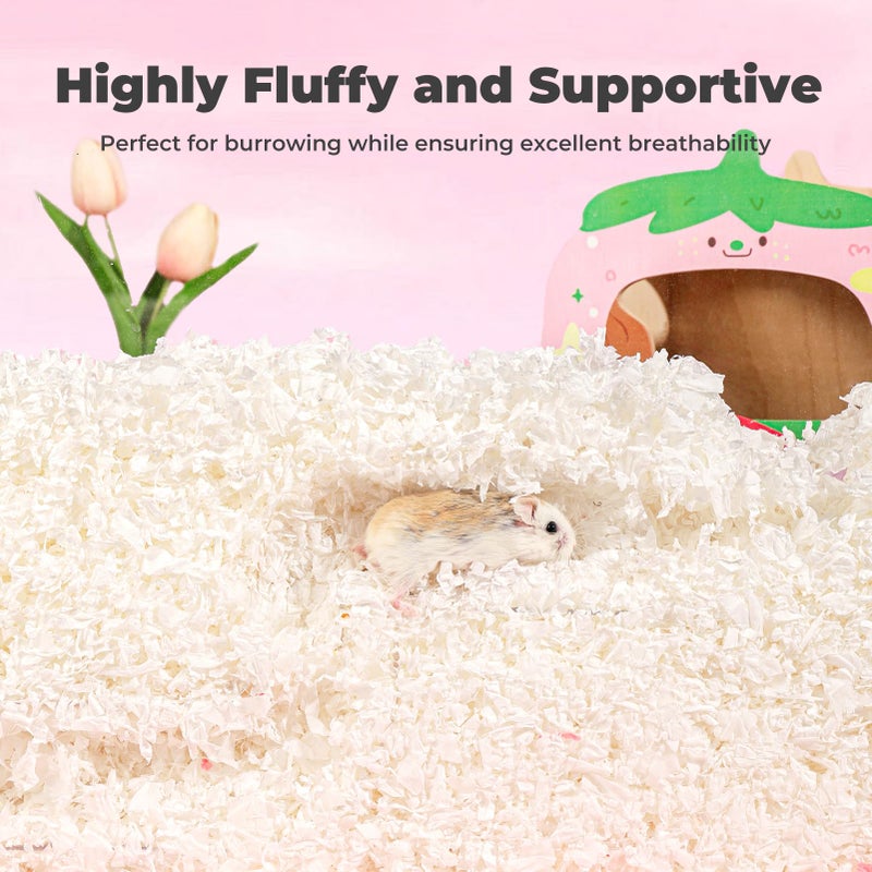 mini&moe Hamster Bedding 50L: Dust-Free and Odor Control Moisture Absorbent Unscented Natural Paper Small Pet Bedding - for Guinea Pigs, Hamsters, Chinchilla,Rabbits,Rat,Ferret, and Gerbil, 50 Liters - Image 4