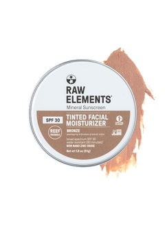 raw elements Raw Element Ultra-Moisturizing Tinted Face Cream, Non Toxic Mineral Face Sunscreen, Daily Tinted Moisturizer, Non-Nano Zinc Oxide, Reef Friendly, All Ages, SPF 30, 1.8 oz, Bronze, Pack of 1 