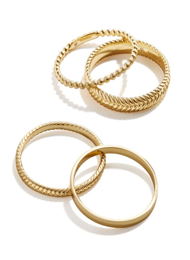 BaubleBar Mamie 18K Gold-Plated Sterling Silver Ring Set - Gold - Size 8 - Image 3