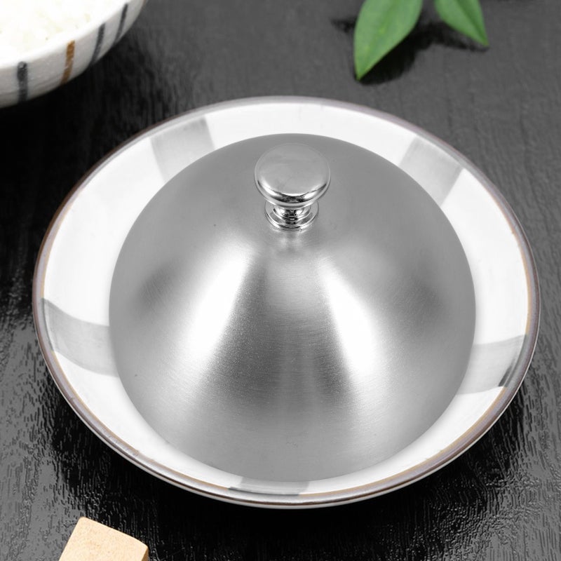 Cheese Melting Dome Round Basting Cover with Handle Stainless Steel Griddle Dome - Image 4