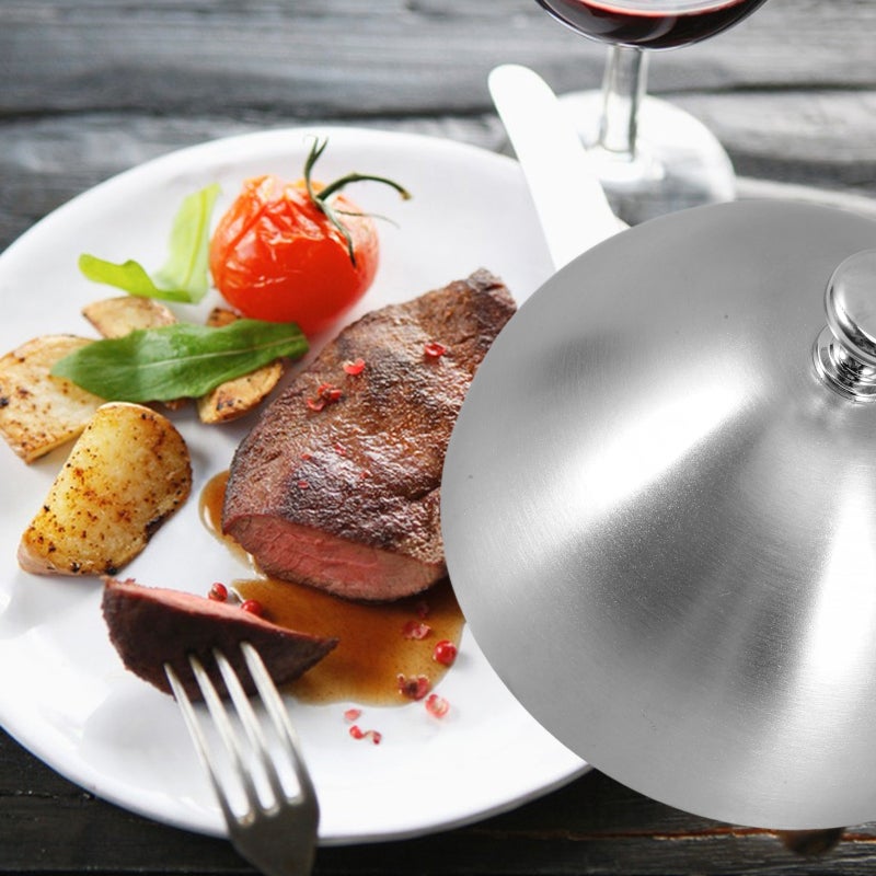 Cheese Melting Dome Round Basting Cover with Handle Stainless Steel Griddle Dome - Image 5