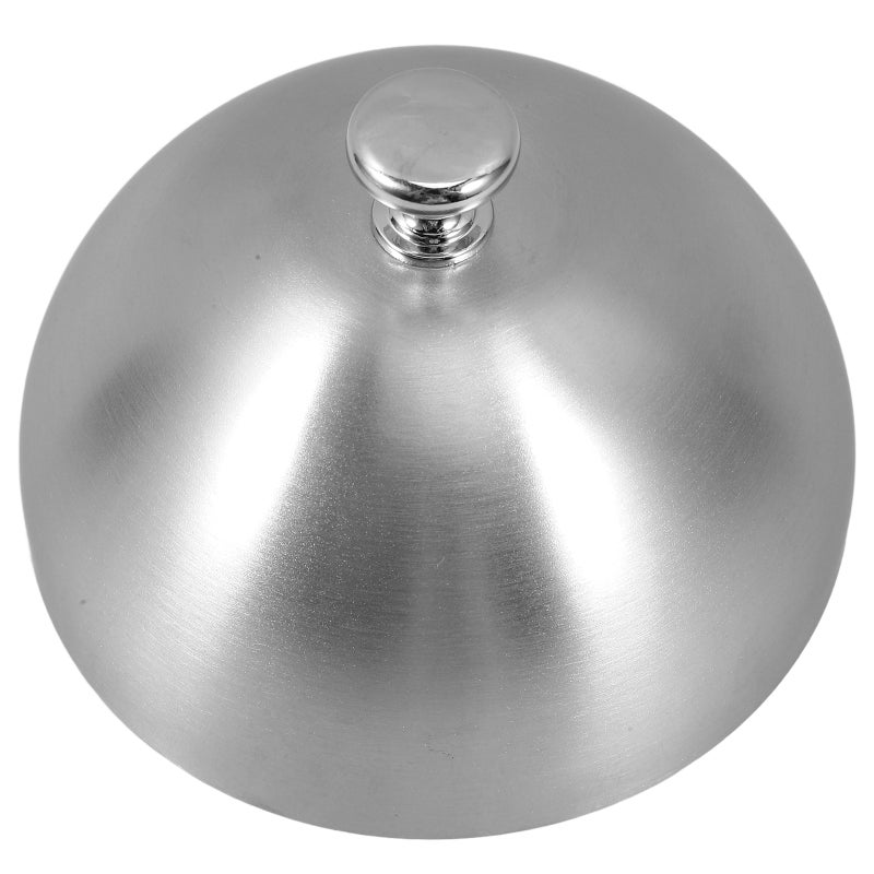 Cheese Melting Dome Round Basting Cover with Handle Stainless Steel Griddle Dome - Image 1