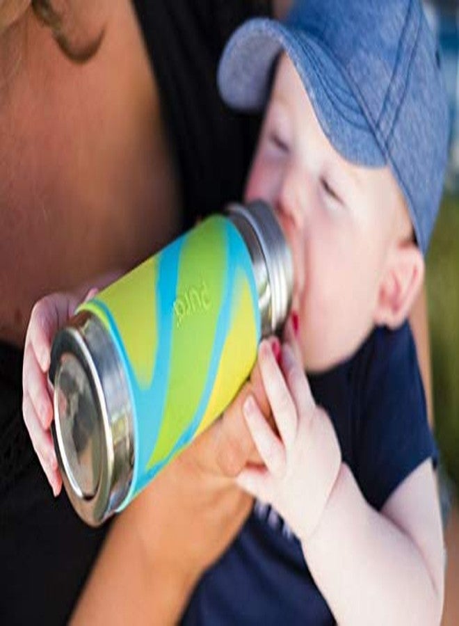 Pura Kiki Tall Silicone Sleeve for Bottle - Plastic-Free, Medical-Grade, Promotes Grip Handle, Protection & Insulation Compatible w/Pura Stainless Bottles 9oz & 11oz - Aqua - Image 4