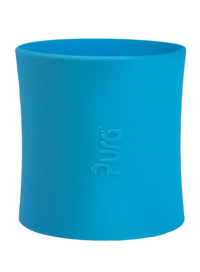 Pura Kiki Tall Silicone Sleeve for Bottle - Plastic-Free, Medical-Grade, Promotes Grip Handle, Protection & Insulation Compatible w/Pura Stainless Bottles 9oz & 11oz - Aqua - Image 1