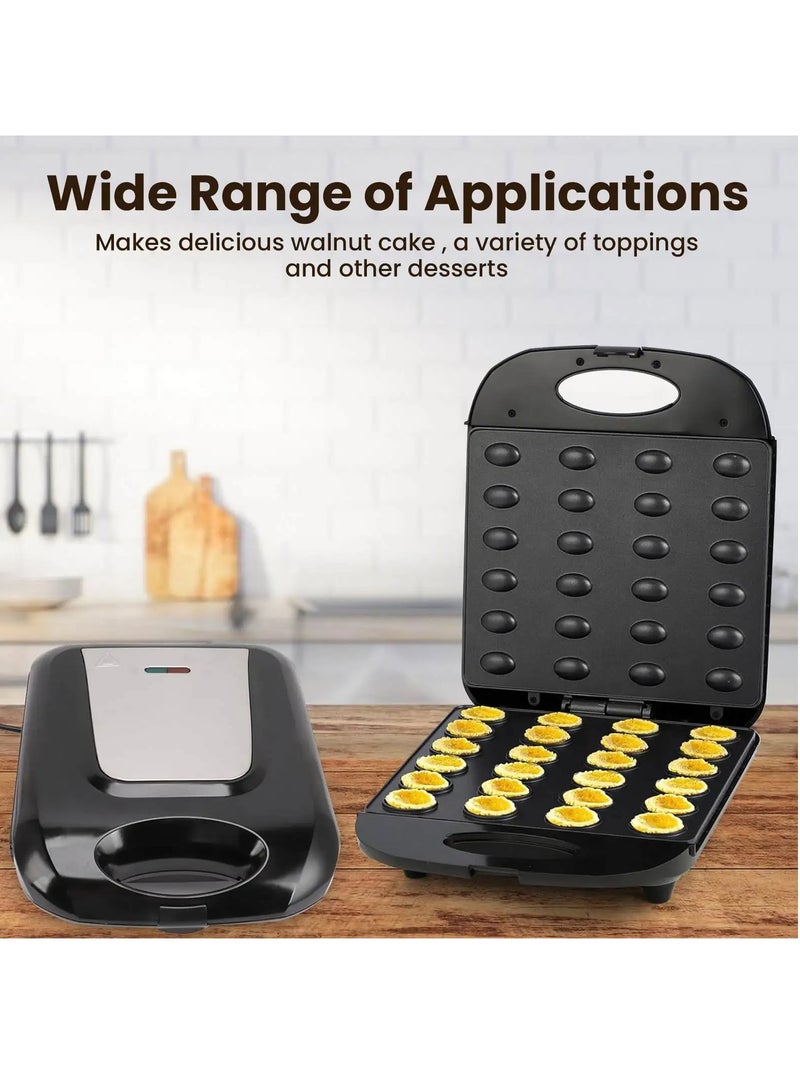 Winning Star Electric Donut Maker, Walnut Maker, Non Stick Double Sided Mini Donut Maker, 24 Holes Nuts Maker Sandwich Iron, Mini Breakfast Bread Maker - Image 2